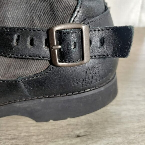 North Face Ballard Womens Pull On Boot Black Leather Size 10 - Picture 7 of 10